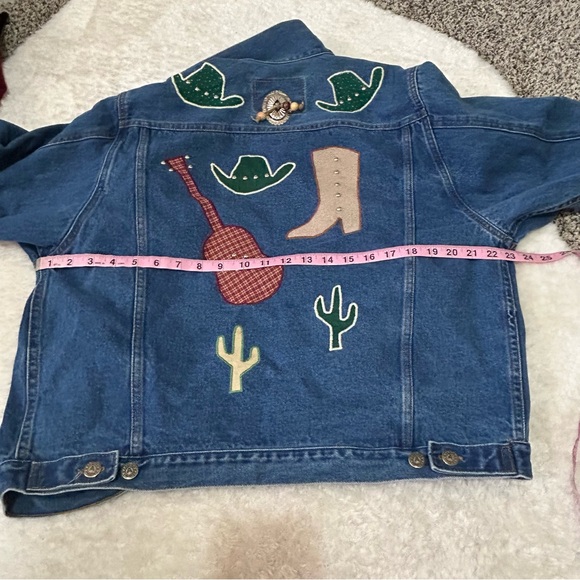Arizona Jean company XL cowboy southwest embroidered jean jacket - Picture 4 of 9